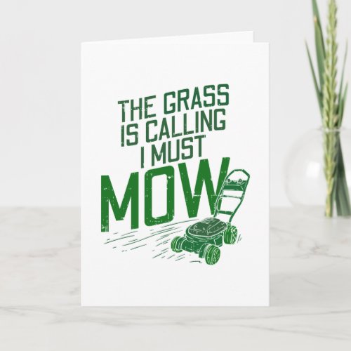 Lawn Mowing Card