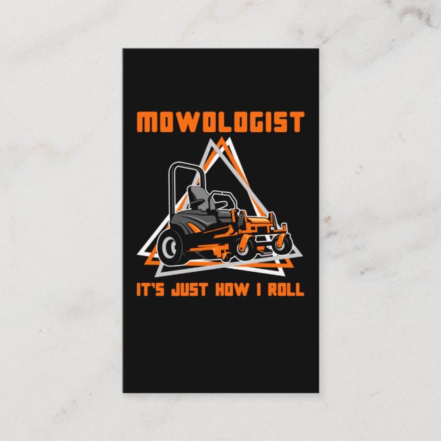 Lawn Mowing Caretaker Humor Business Card (Front)