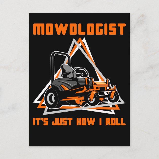 Lawn Mowing Caretaker Humor Postcard (Front)