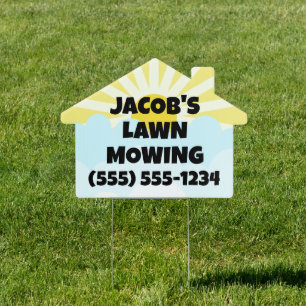Lawn Mowing Custom Sign