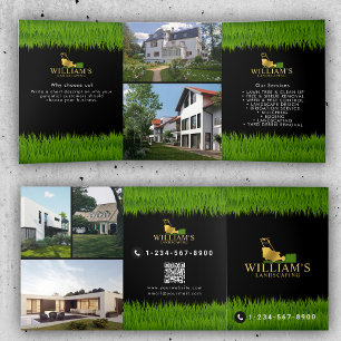 Lawn Mowing Cutting Services Lawn 3 Gold Brochure