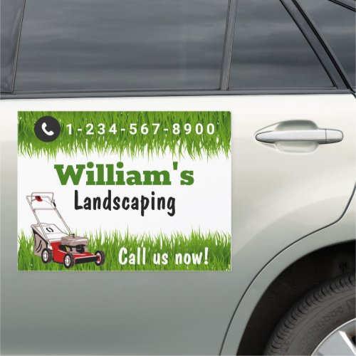 Lawn Mowing Cutting Services Lawn Care Car Magnet