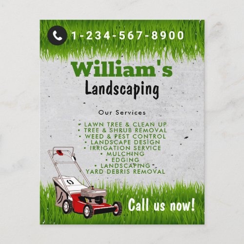 Lawn Mowing Cutting Services Lawn Care Flyer