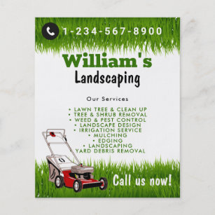 Lawn Mowing Cutting Services, Lawn Care Flyer