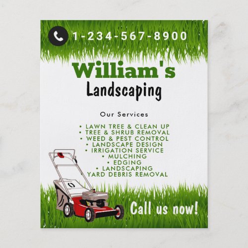 Lawn Mowing Cutting Services Lawn Care Flyer