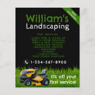 Lawn Mowing Cutting Services Lawn Care Landscaping Flyer