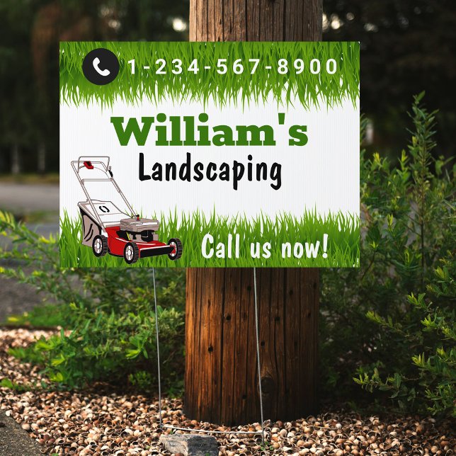 Lawn Mowing Cutting Services, Lawn Care Sign (Lawn Mowing Cutting Services, Lawn Care Sign)