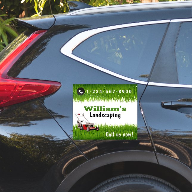 Lawn Mowing Cutting Services, Lawn Care Sticker (Car Side)