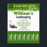 Lawn Mowing Cutting Services, Lawn Care Tear Off Flyer<br><div class="desc">A modern flyer design for lawn care specialists. A minimalist personalized business flyer for lawn care, gardening and landscaping businesses. A simple and professional way to introduce your business and to inform potential customers of your services. Personalize your details to create your own unique lawn care business flyer. Simply cut...</div>