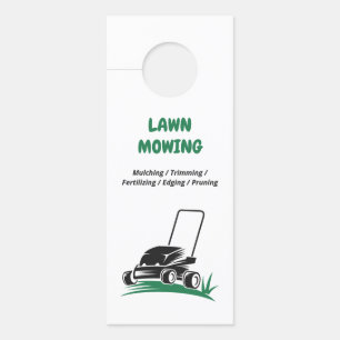 Lawn Mowing Door Hanger