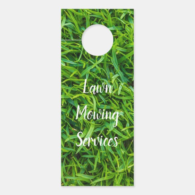 Lawn Mowing Door Hanger (Front)