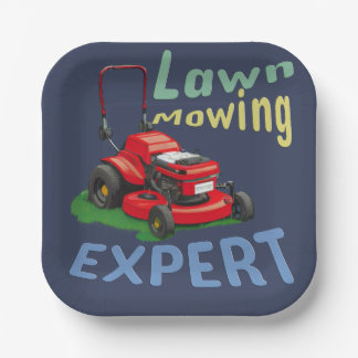Lawn Mowing Expert  Paper Plates
