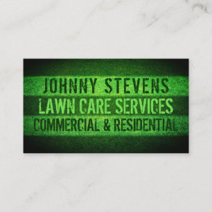 Lawn mowing grass  business card