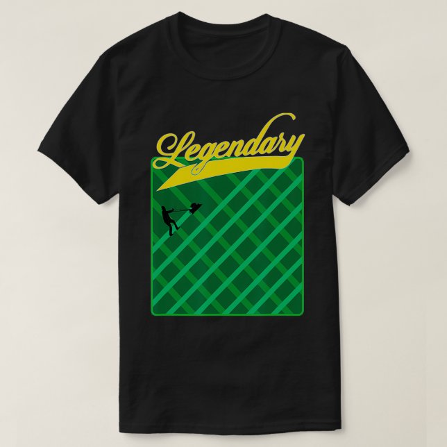 Lawn Mowing Grass Stripes Funny Mow the Grass T-Shirt (Design Front)