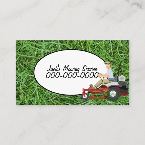 Lawn Mowing Landscape Service Business Card