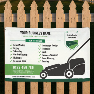 Lawn Mowing & Landscaping Business Marketing Banner