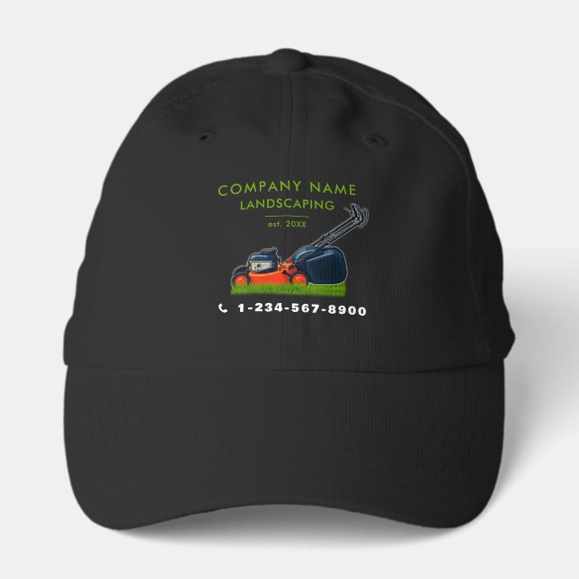 Lawn Mowing Landscaping Garden Lawn Care Performance Cap (Front)