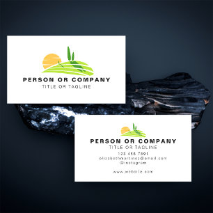 Lawn Mowing Landscaping Gardening Services Custom Business Card