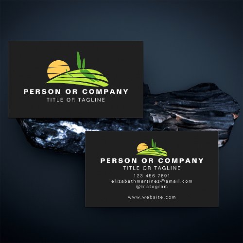 Lawn Mowing Landscaping Gardening Services Custom Business Card