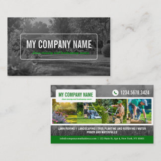 Lawn mowing, Landscaping, Lawn care service Callin Calling Card