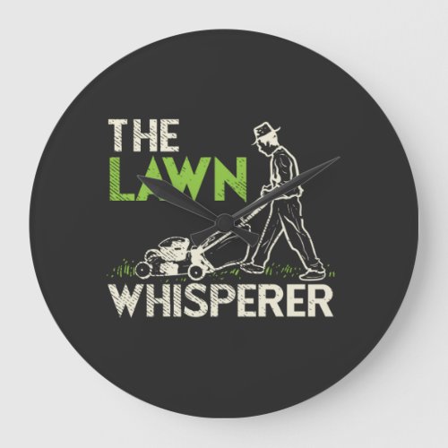 Lawn Mowing Large Clock