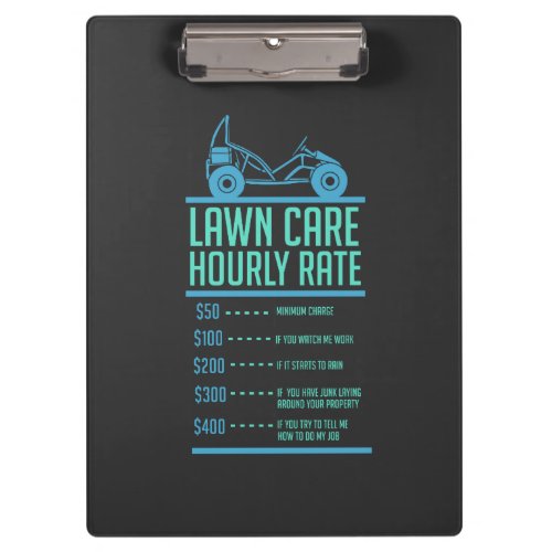 Lawn Mowing _  Lawn Care Hourly Rate Clipboard