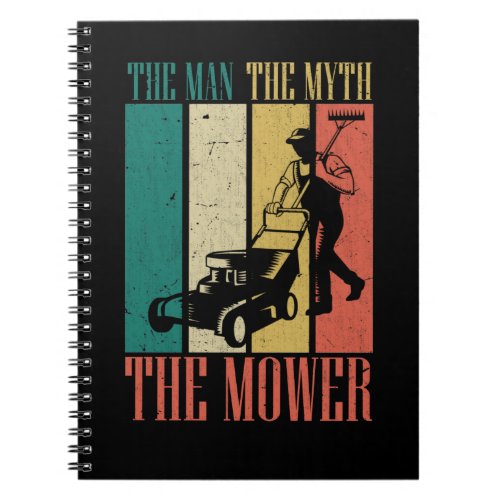 Lawn Mowing Man Janitor Dad Landscaper Father Notebook