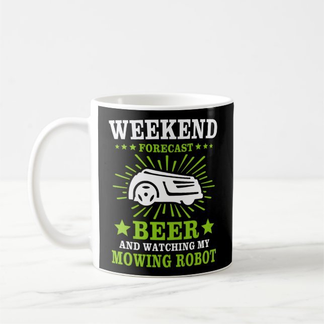 Lawn Mowing Robot Lawnmower Lawn Mower Coffee Mug (Left)