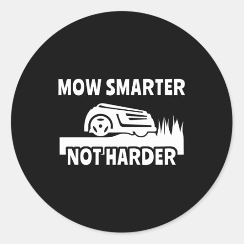 Lawn Mowing Robot Lawnmower Robotic Lawn Mower Classic Round Sticker