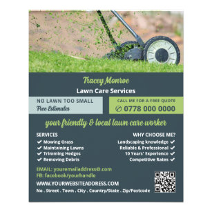 Lawn-Mowing Scene, Lawn Care Services Flyer