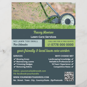 Lawn-Mowing Scene, Lawn Care Services Flyer