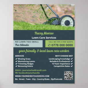 Lawn-Mowing Scene, Lawn Care Services Poster