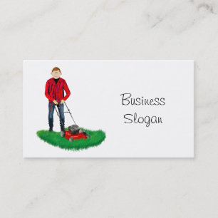 Lawn Mowing Service Business Card
