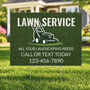 Lawn Mowing Service Yard Sign