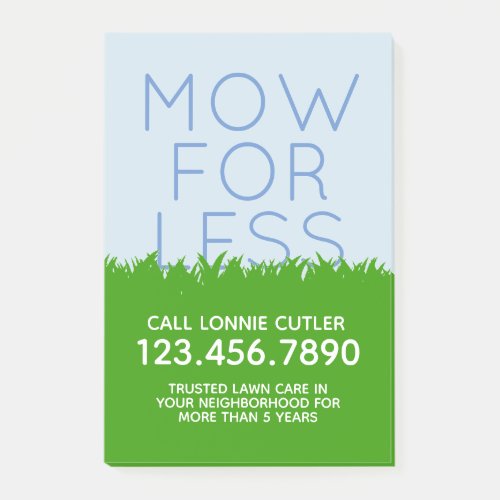 Lawn Mowing Services Ad Flyers Business Cards Post_it Notes