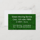 Lawn Mowing Services Business Card (Front/Back)