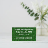 Lawn Mowing Services Business Card (Standing Front)