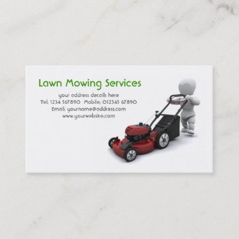 Lawn Mowing Services Business Card by Kjpargeter at Zazzle