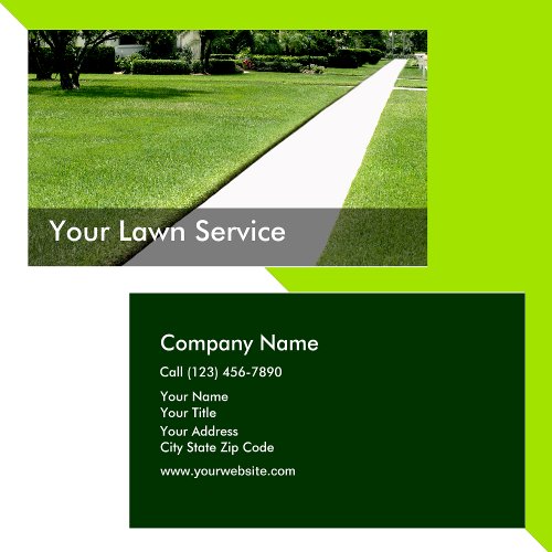 Lawn Mowing Services Business Card