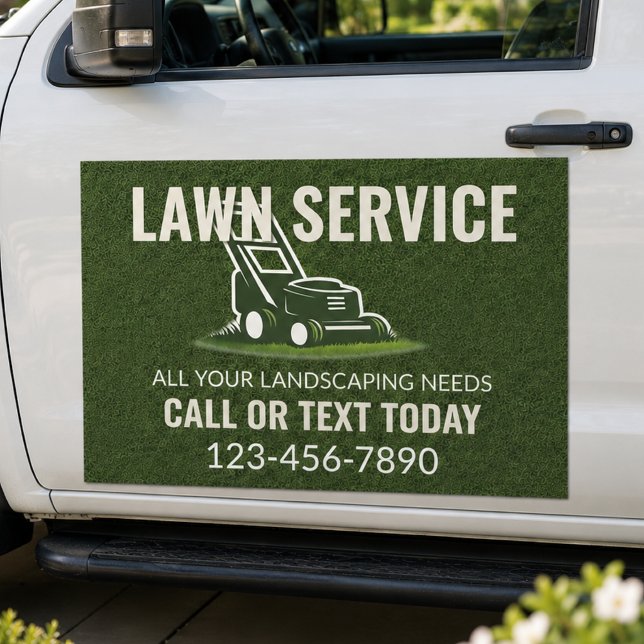 Lawn Mowing Services Car Magnet (Creator Uploaded)