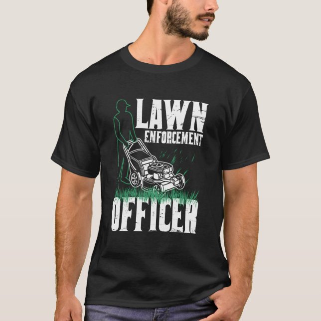 Lawn Mowing Trimmer Worker Gardener Landscape T-Shirt (Front)