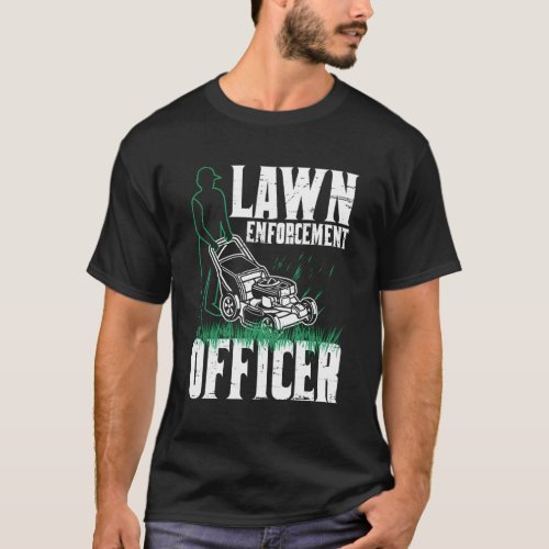 Lawn Mowing Trimmer Worker Gardener Landscape T_Shirt
