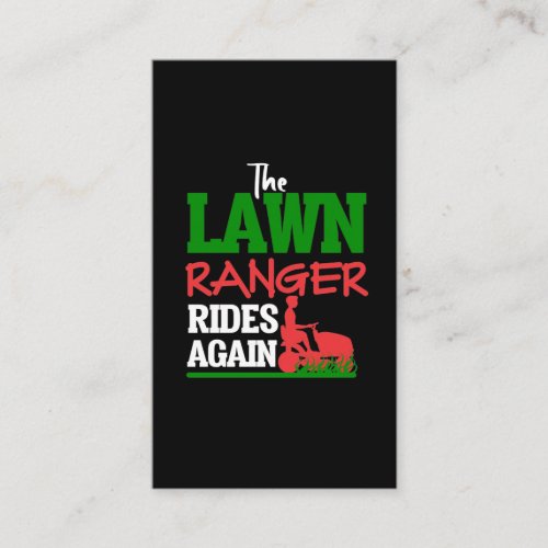 Lawn Ranger Grass Tractor Mowing Caretaker Business Card