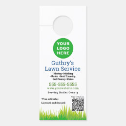 Lawn Service Add Your Own Custom Logo Door Hanger