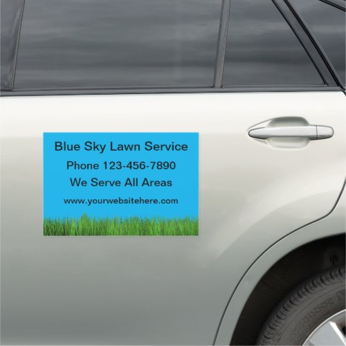 Lawn Service Advertising Car Magnet