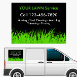 Lawn Service Advertising Car Sign at Zazzle