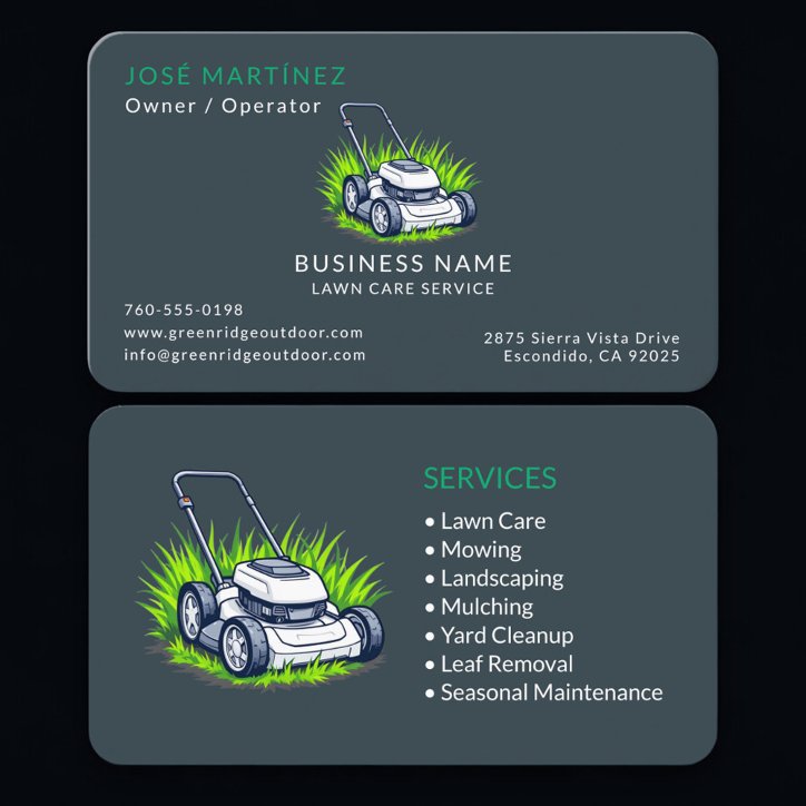Lawn Service Business Card