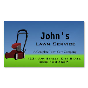 Lawn Service Business Card Magnet