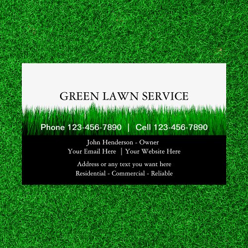 Lawn Service Business Cards