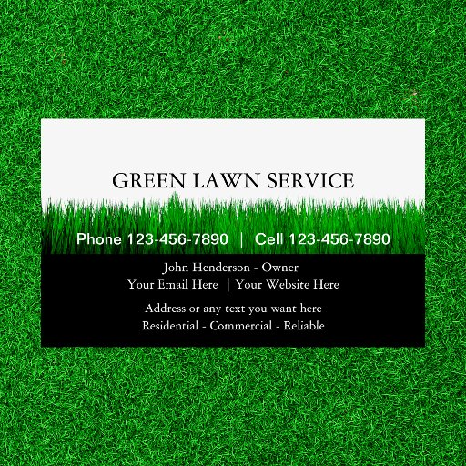 Customizable Lawn Service Business Cards